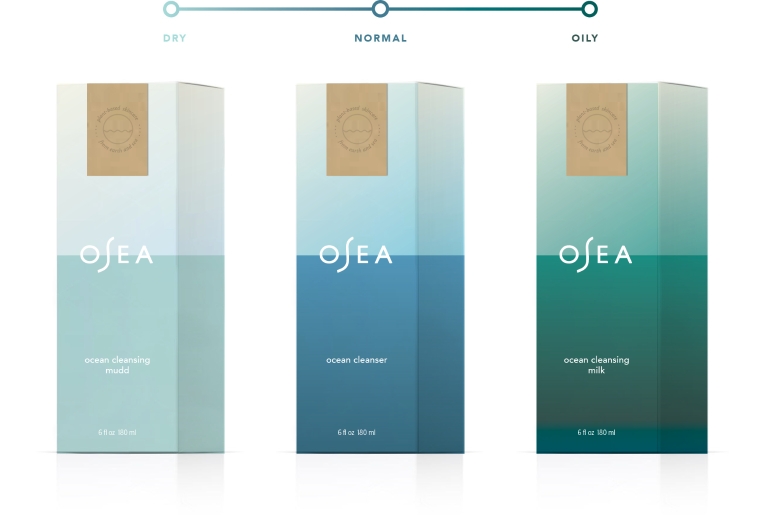 Osea Certified Organic Skincare Brand Packaging Design 