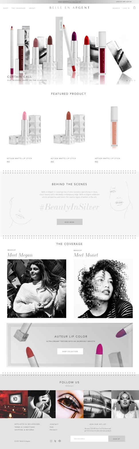 Belle En Argent Custom Ecommerce Shopify Website Design 