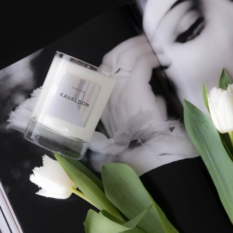 Kavaldon scented candle brand product photography 
