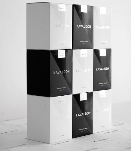 Kavaldon luxury home fragrance custom foil printed packaging design 