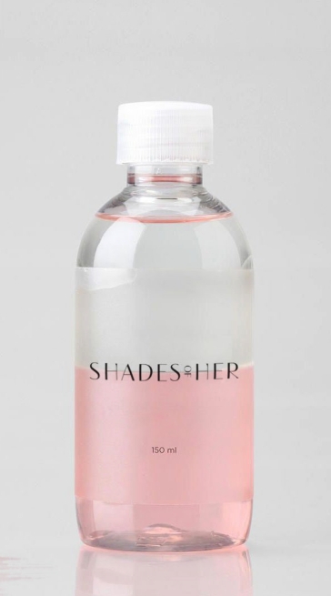 Shades of Her skincare packaging design 