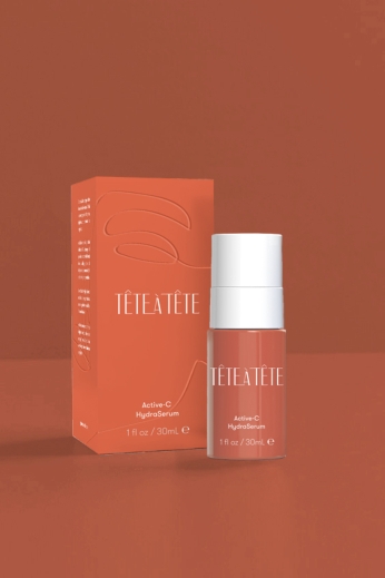 Tête Á Tête clean skincare brand resurfacing mask packaging design 